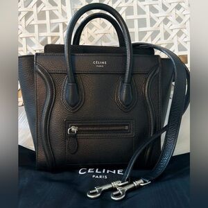Celine Nano Luggage Black